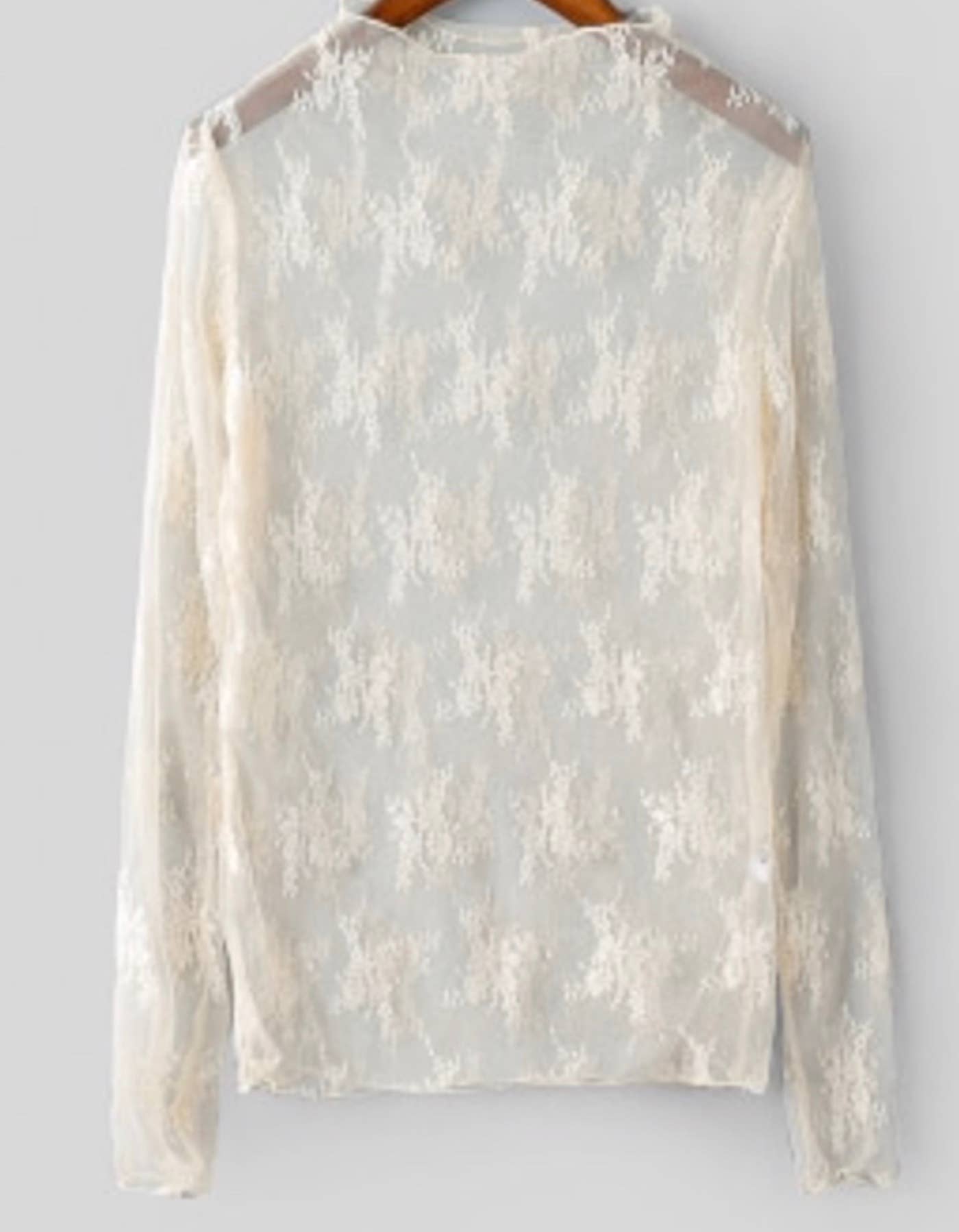 Sheer Lace Top | White