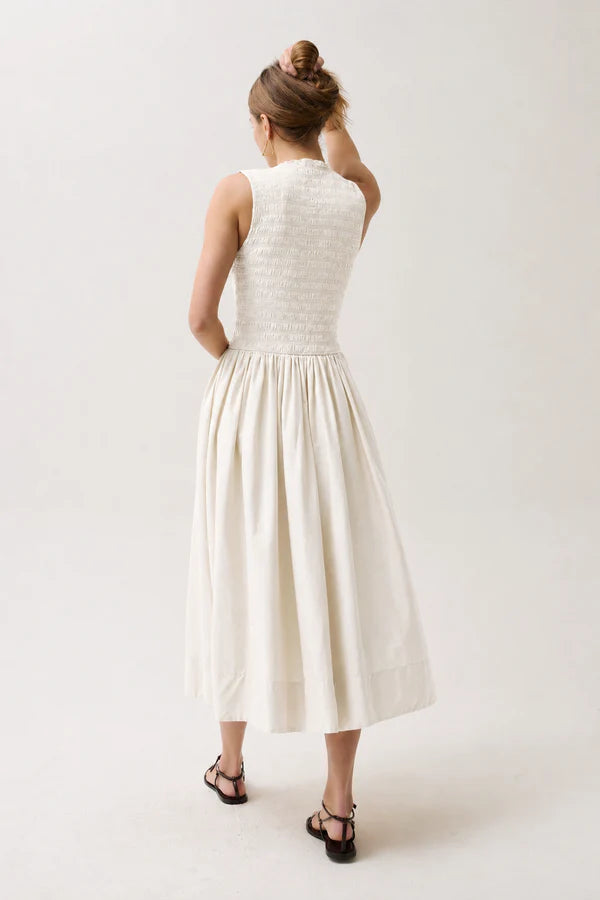 Gladys Dress | Oyster Shell
