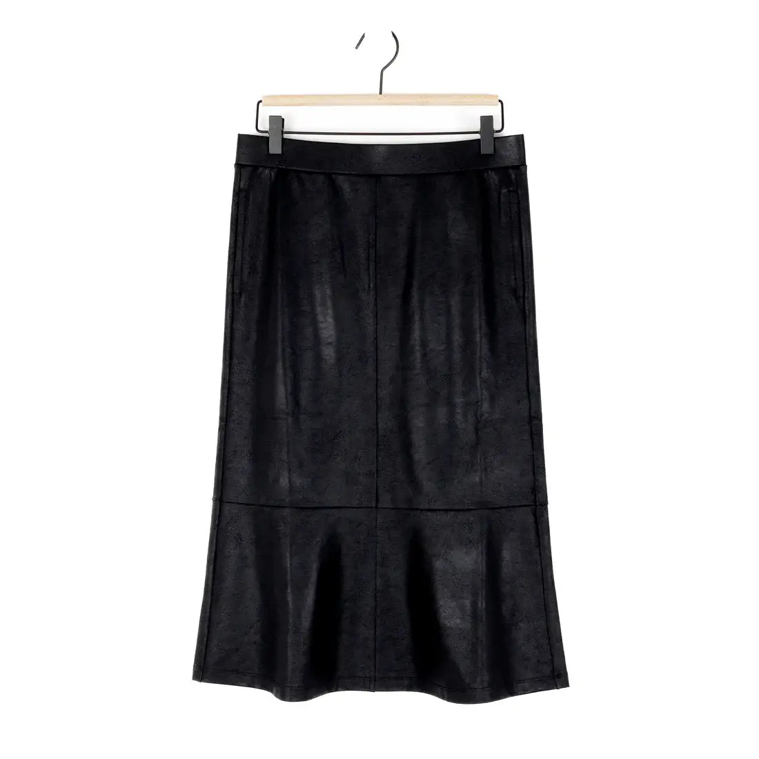 Liquid Leather ™ Flounce Skirt | Black | L