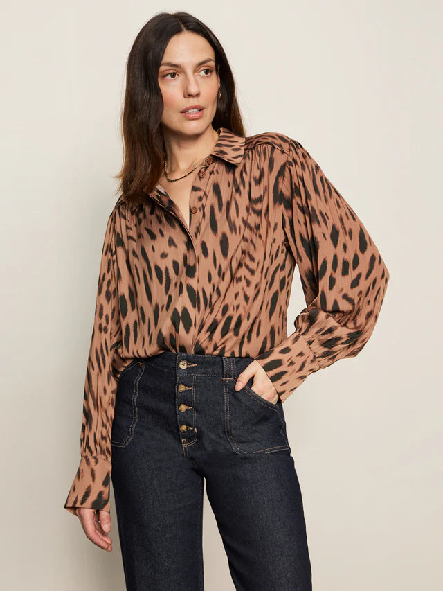 Blouse | Sanctuary Colette Mocha Leopard | XL