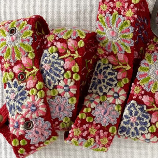 Belt | Teaberry Embroidered | L