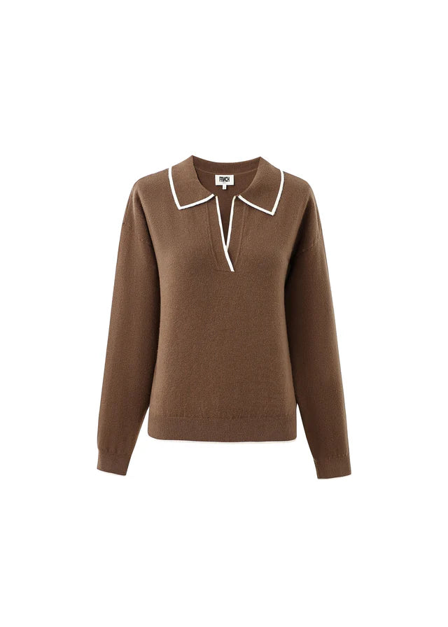 FRNCH Ice Brown Troilet Sweater
