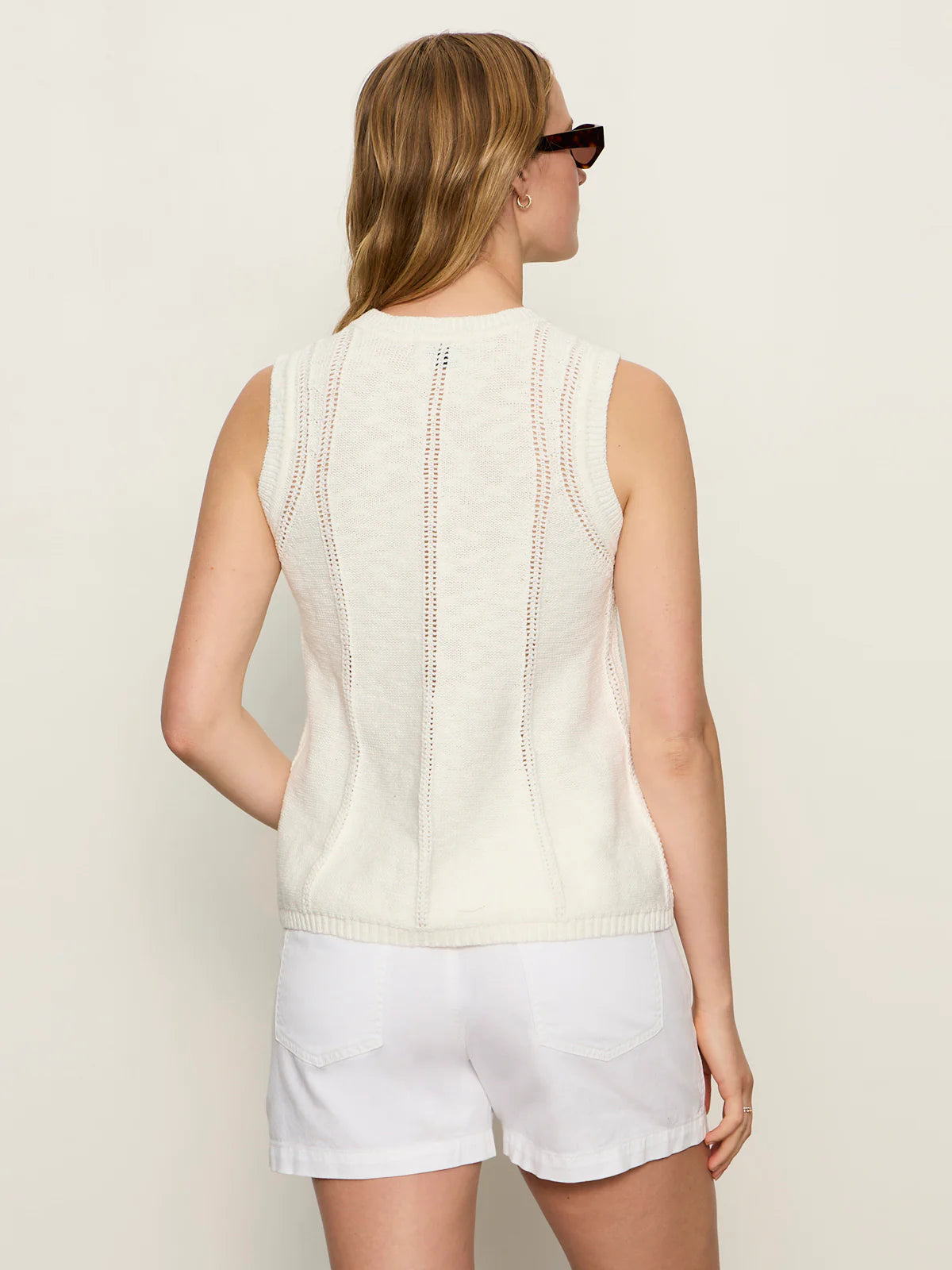 Easy Pointelle Shell | Chalk