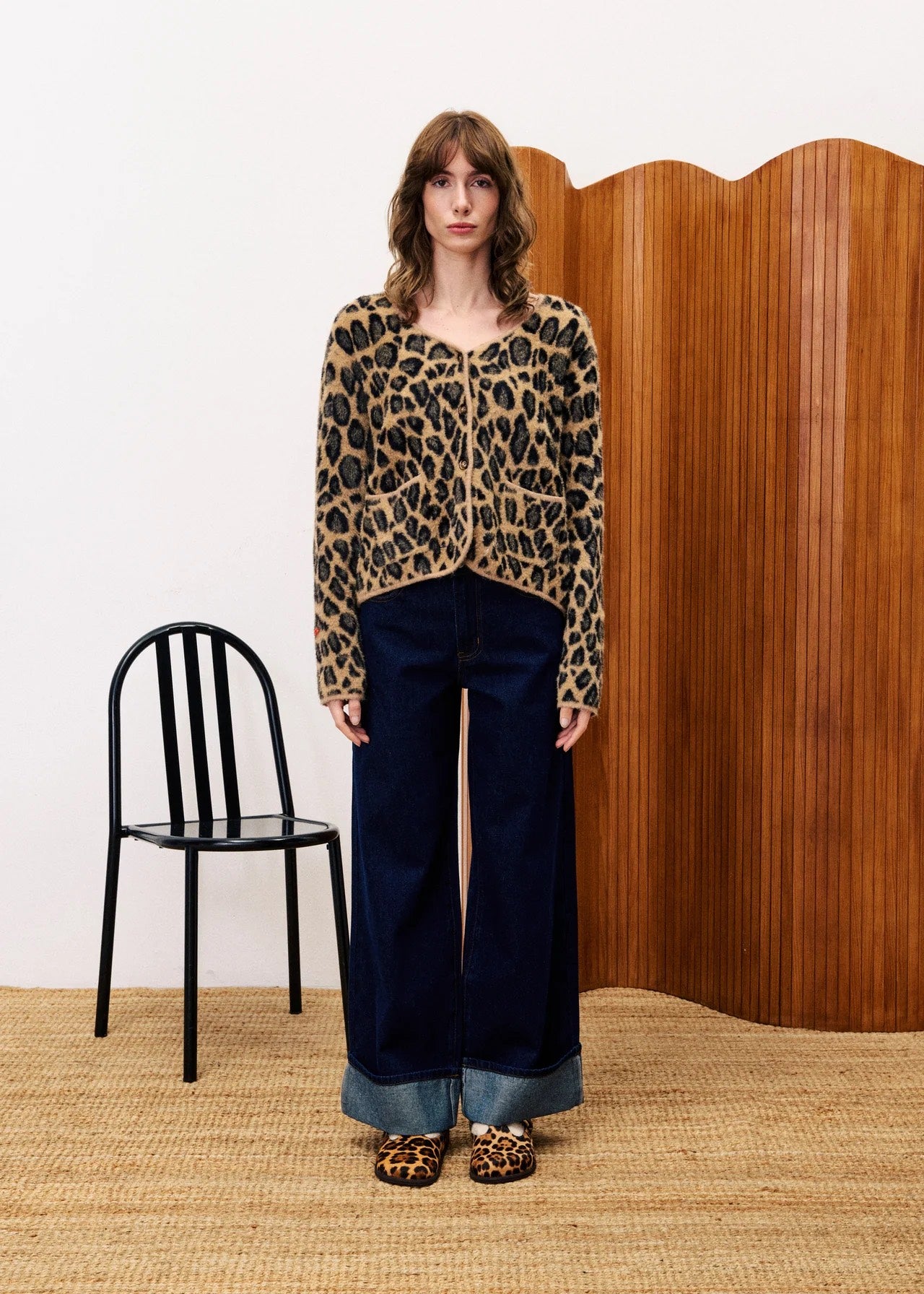 Jacket | FRNCH Begonia Leopard Cardigan | L