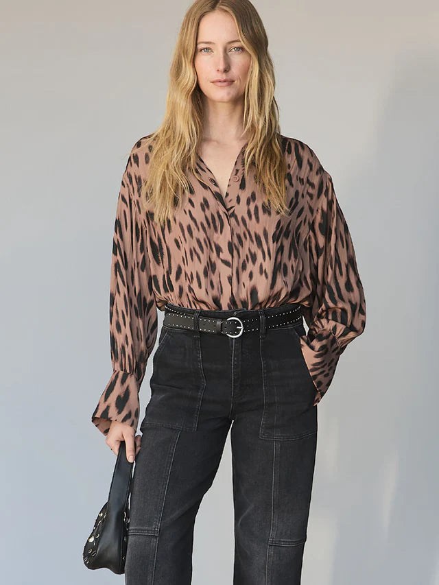 Blouse | Sanctuary Colette Mocha Leopard | XL