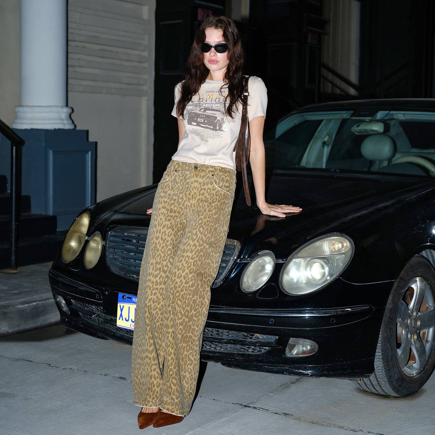 Pant | BAYEAS Leopard Jeans | 30