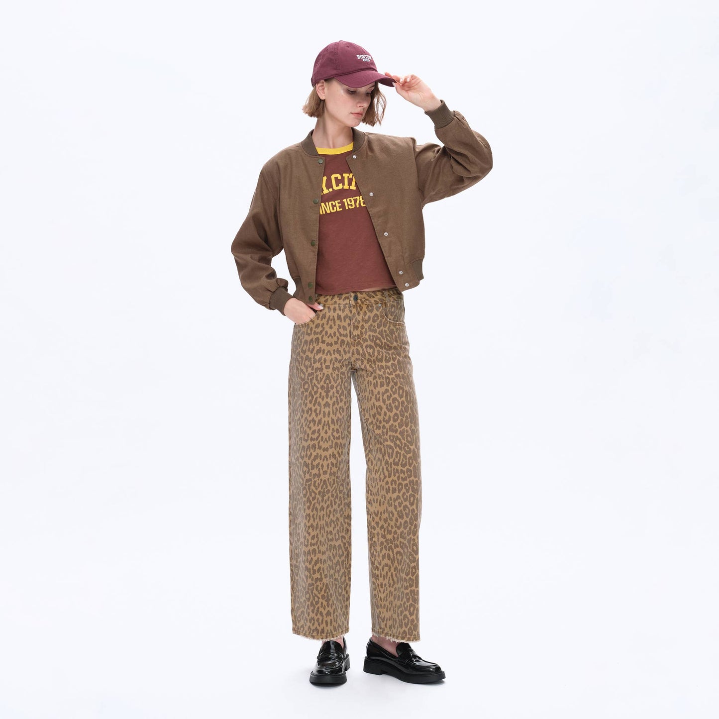 Pant | BAYEAS Leopard Jeans | 30