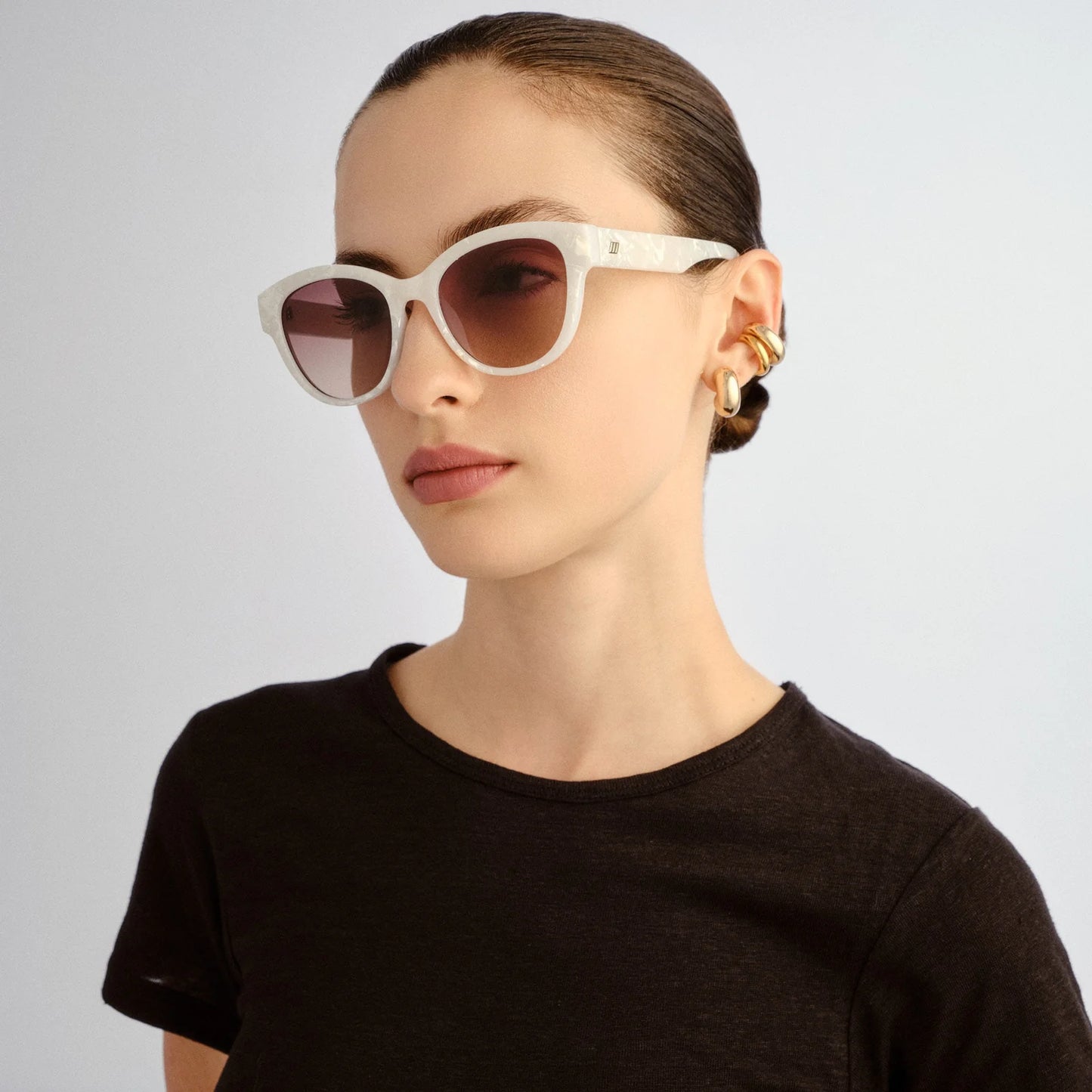 Majestic Sunglasses | White Marble