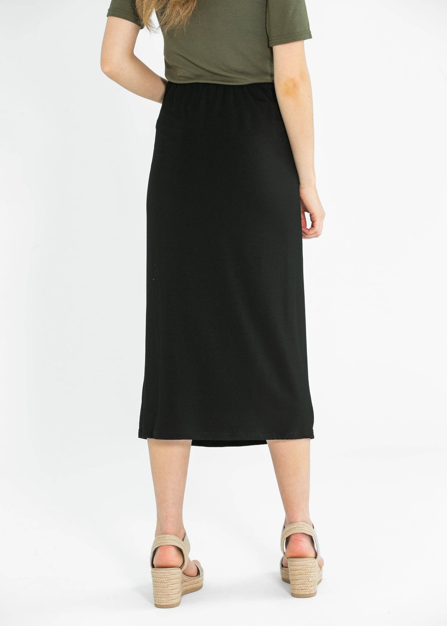 Kate Black Midi Skirt