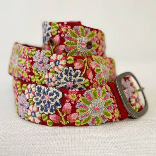 Belt | Teaberry Embroidered | L