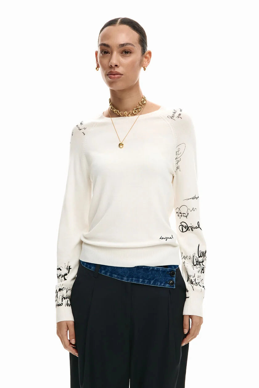 Jersey Lettering Sweater