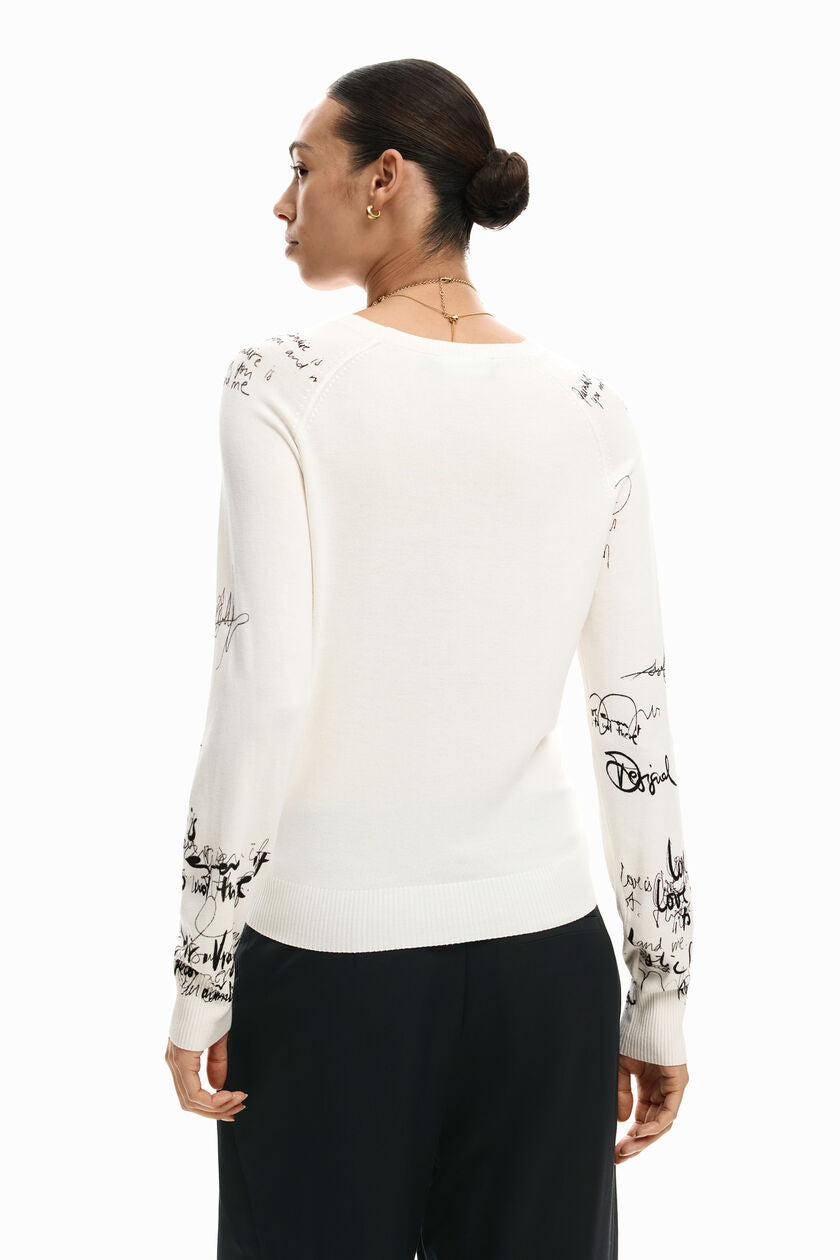 Jersey Lettering Sweater