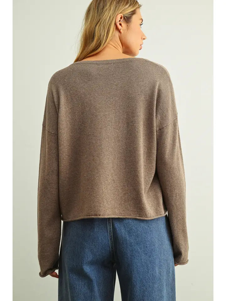 Long Sleeve Mocha Top