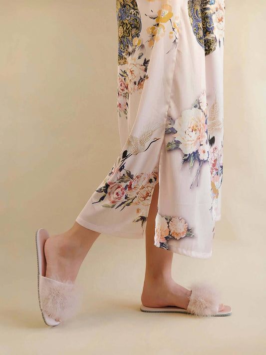 Shoe | Pink Feather Slippers | 9/10