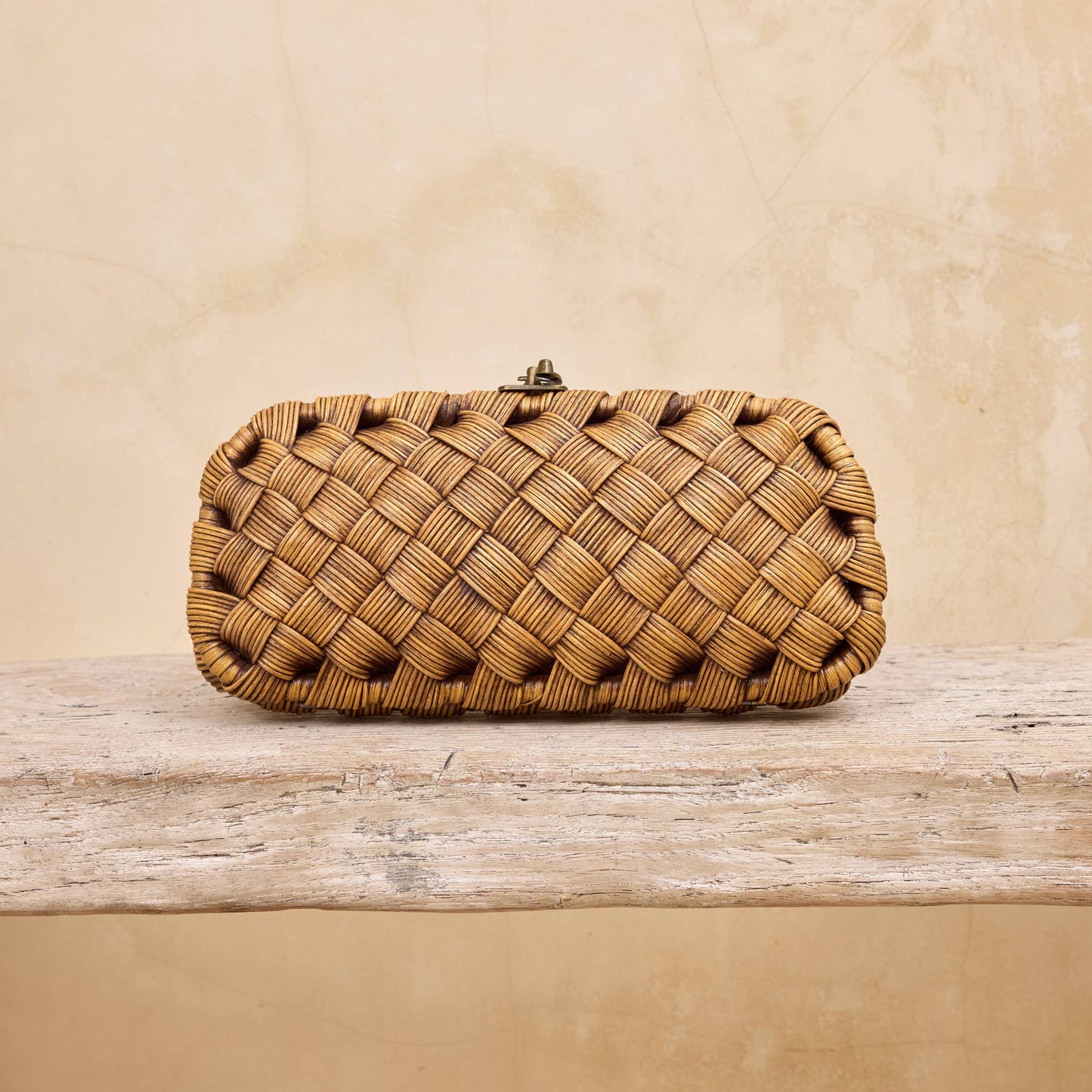 Rattan Wide Weave Clutch