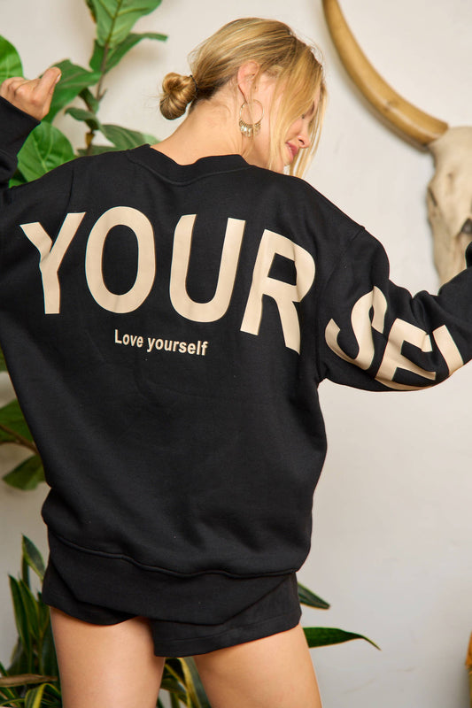 Sweatshirt | Be Yourself Black | M