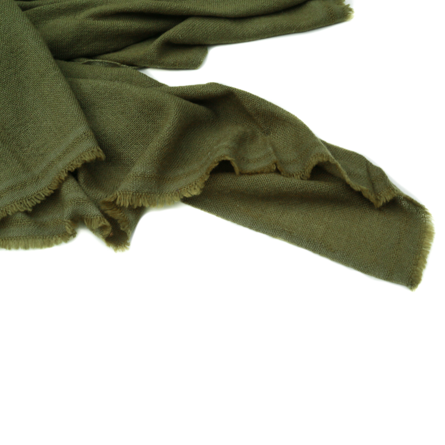 Fern Olive Green 100% Cashmere Scarf