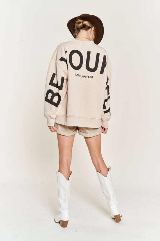 Sweatshirt | Be Yourself Cream | M