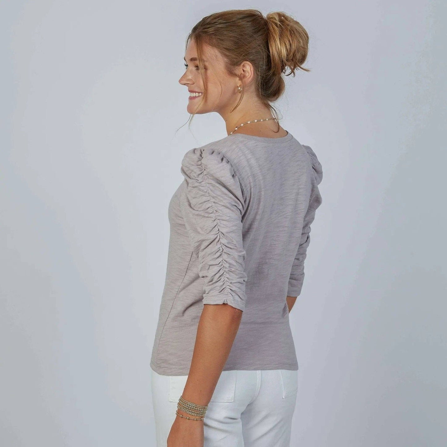 Sophie Elbow-Length Tee | Dusty Lilac
