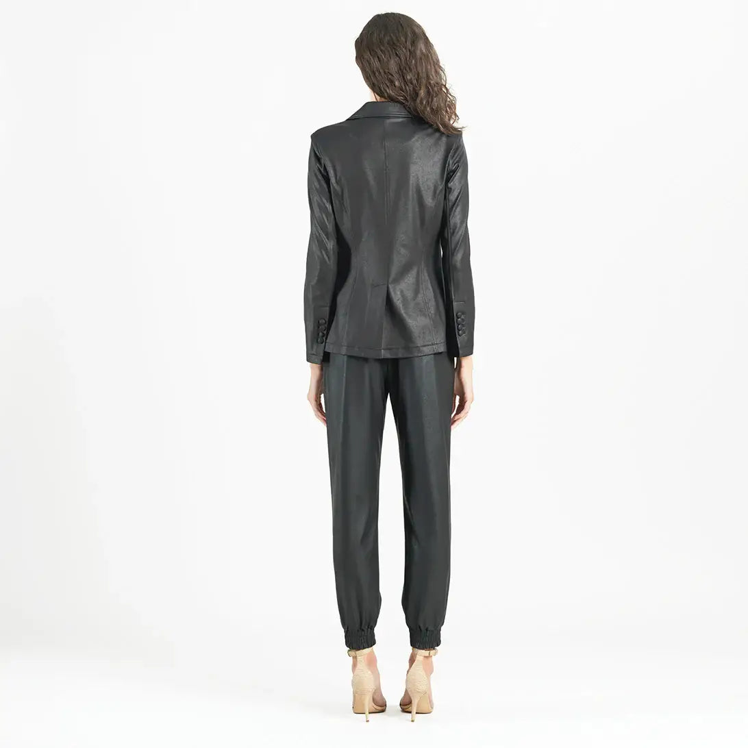 Liquid Leather™ Black Blazer | S