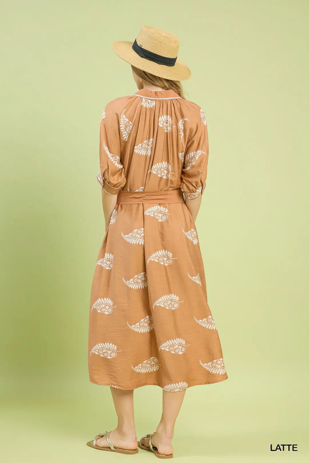 Latte Paisley Maxi Dress
