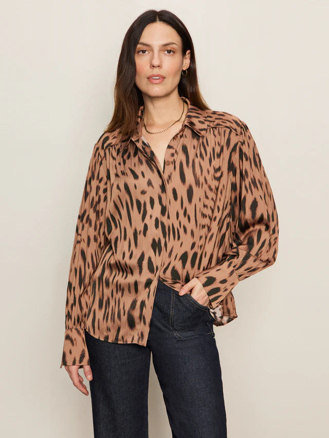 Blouse | Sanctuary Colette Mocha Leopard | XXL