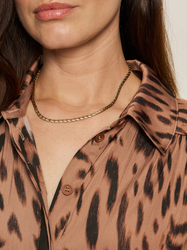 Blouse | Sanctuary Colette Mocha Leopard | XXL