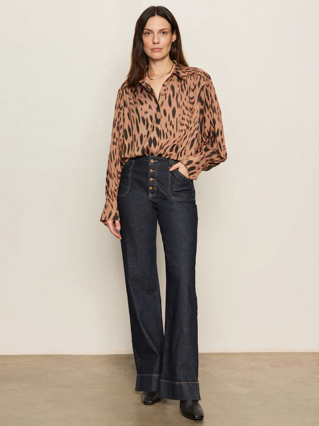 Blouse | Sanctuary Colette Mocha Leopard | XXL