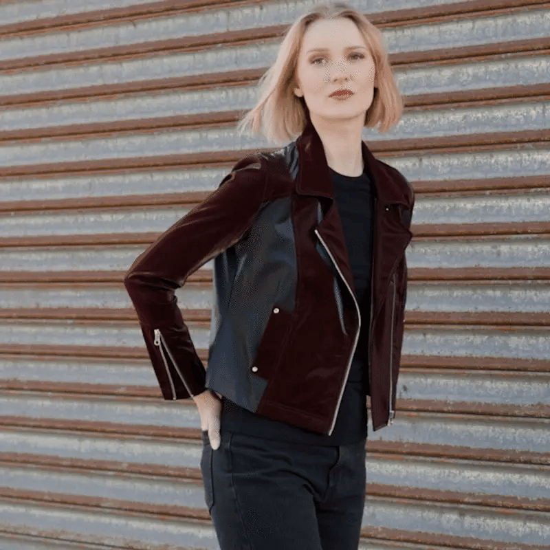 Mulberry Liquid Leather Jacket