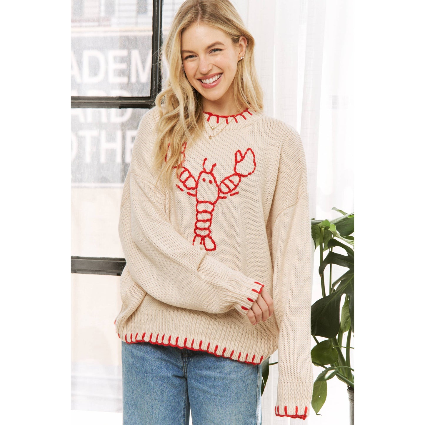 Lobster Sweater | Beige