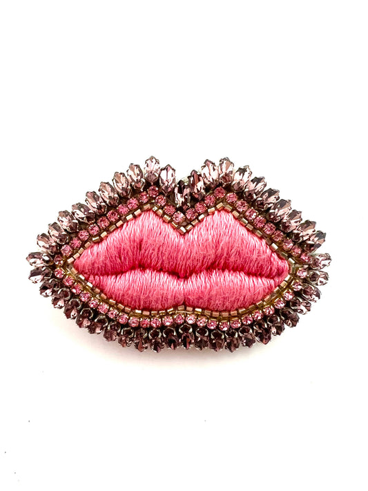 Lip Brooch Pink