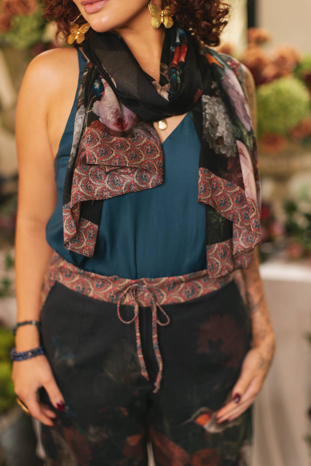 Flight of Fancy Floral Scarf