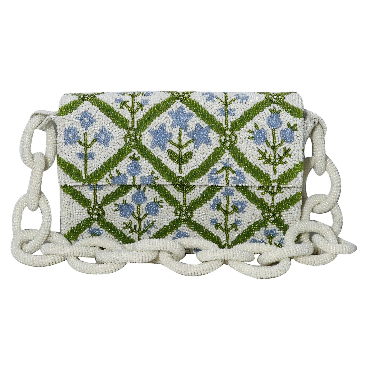 Bag | Beaded Blue Floral