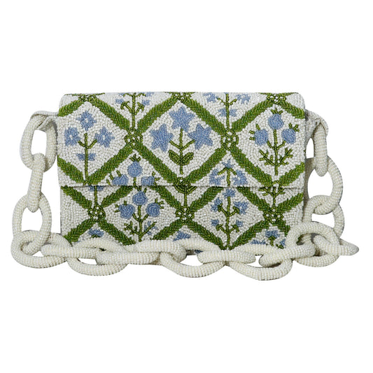 Bag | Beaded Blue Floral