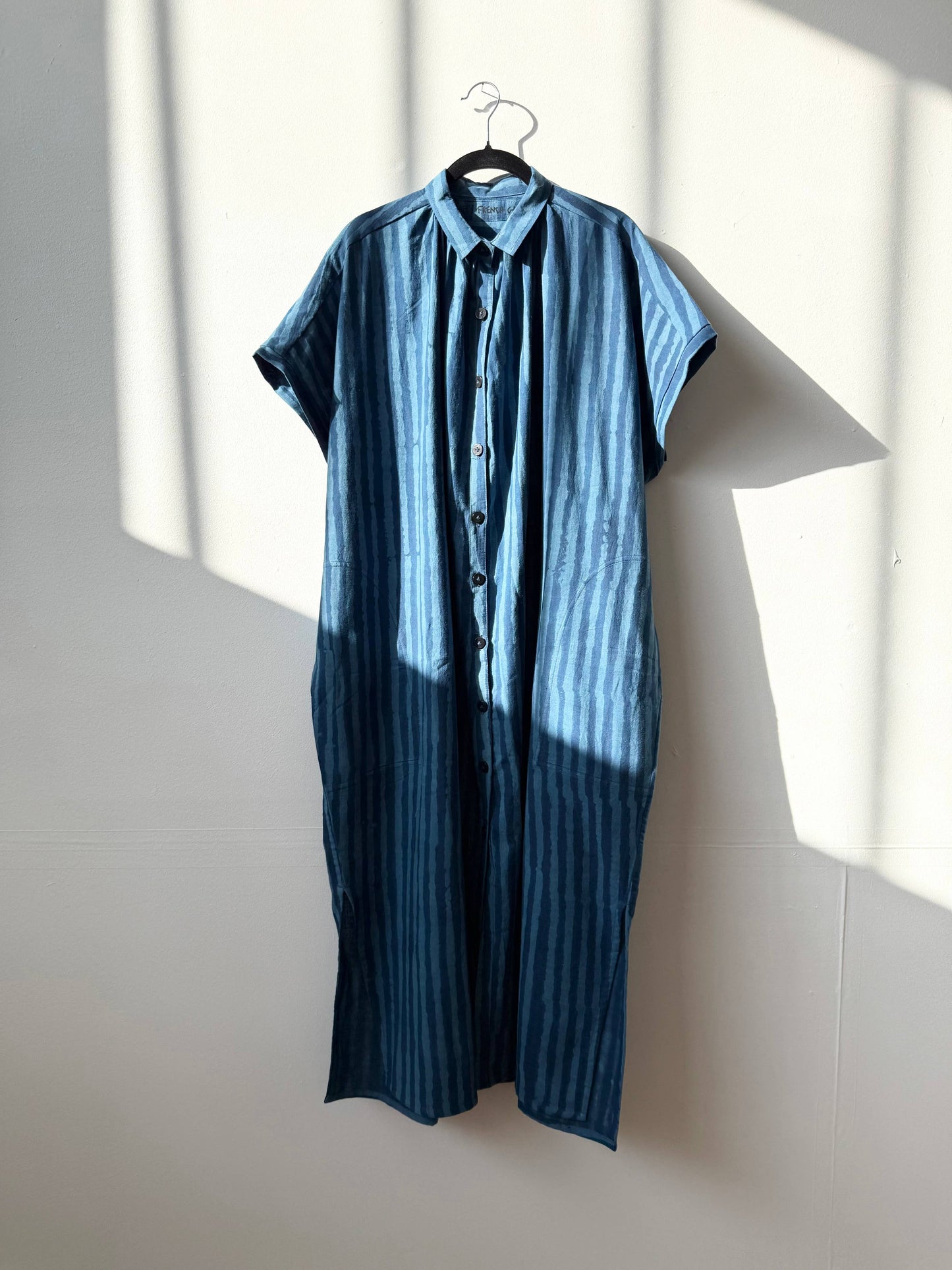 Elise Indigo Stripe Dress