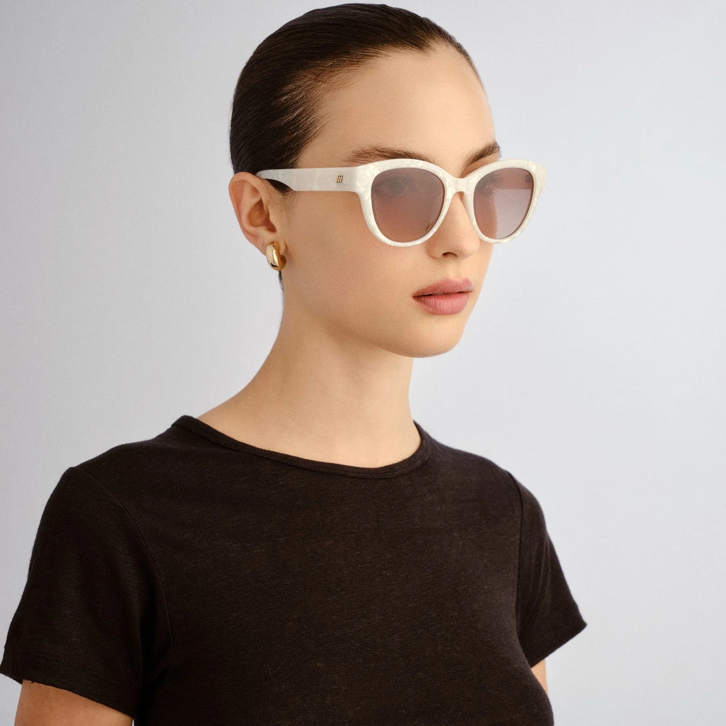Majestic Sunglasses | White Marble