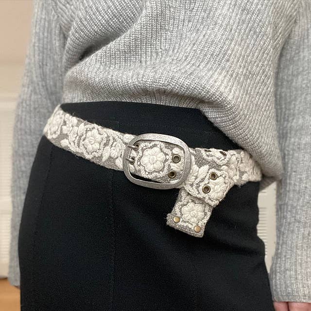 Heather + Cream Belt | M