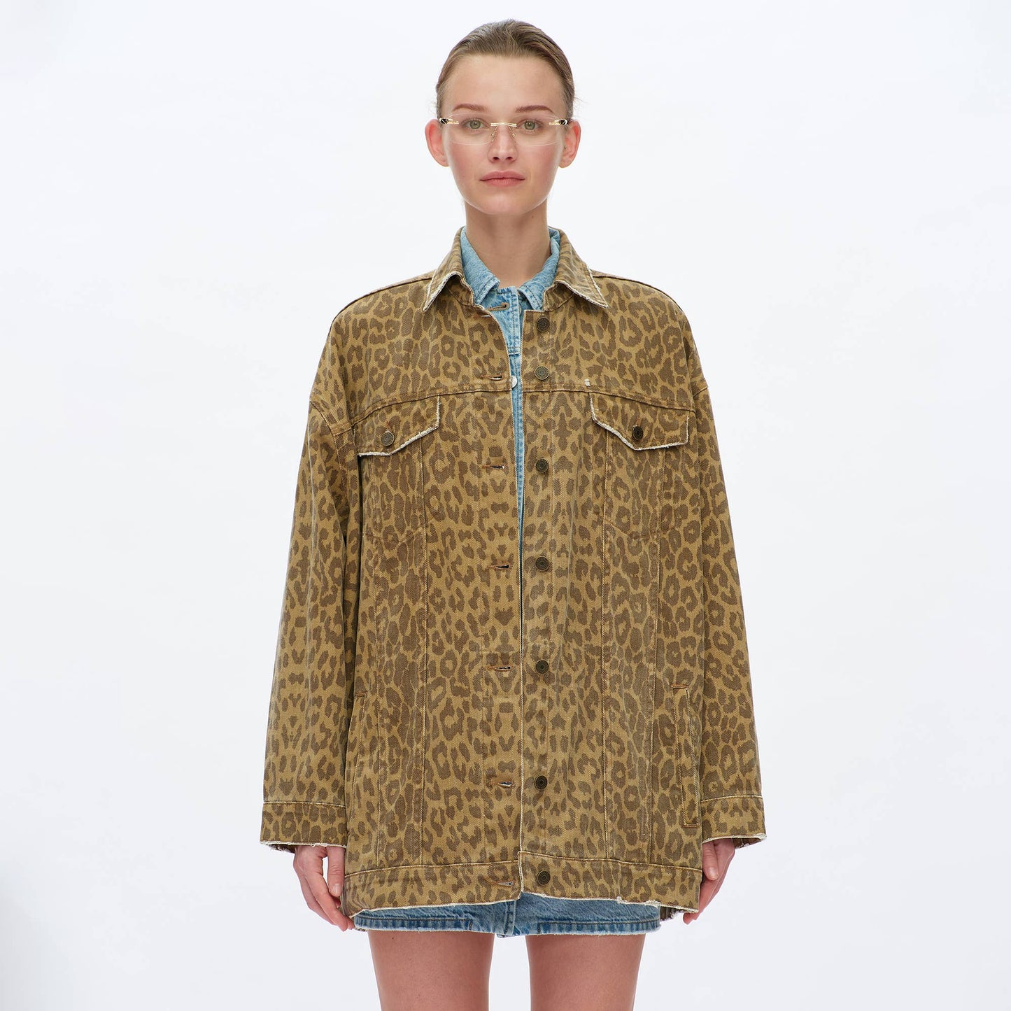Jacket | Bayeas Twill Leopard | XS
