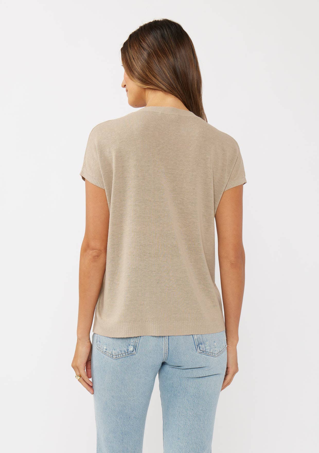 Lovestitch Taupe V-Neck