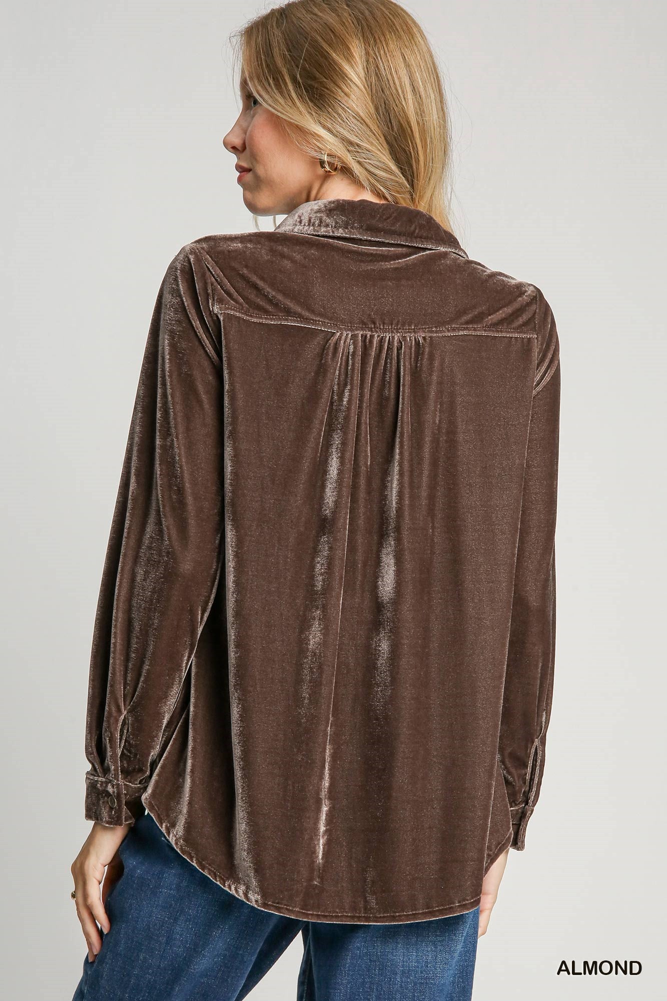 Blouse | Umgee Brown Velvet | L