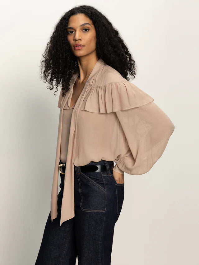 Sanctuary Fade Into You Ruffle Blouse