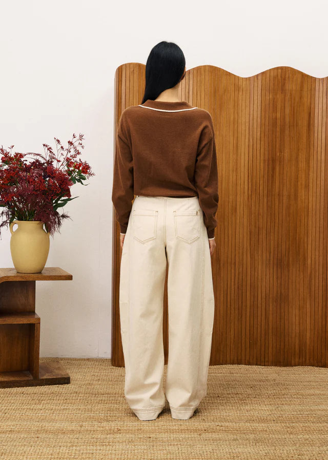 FRNCH Ice Brown Troilet Sweater