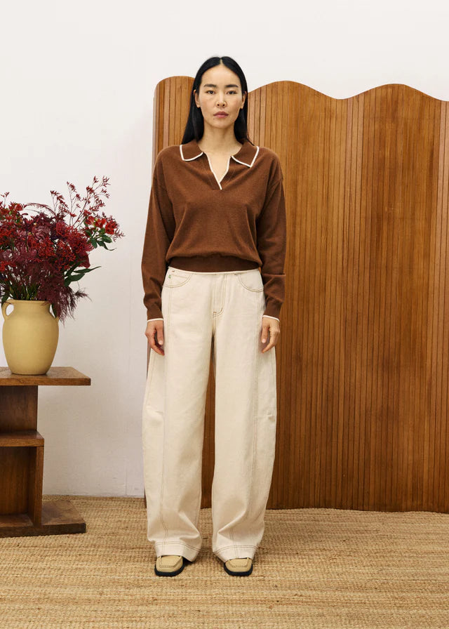 FRNCH Ice Brown Troilet Sweater