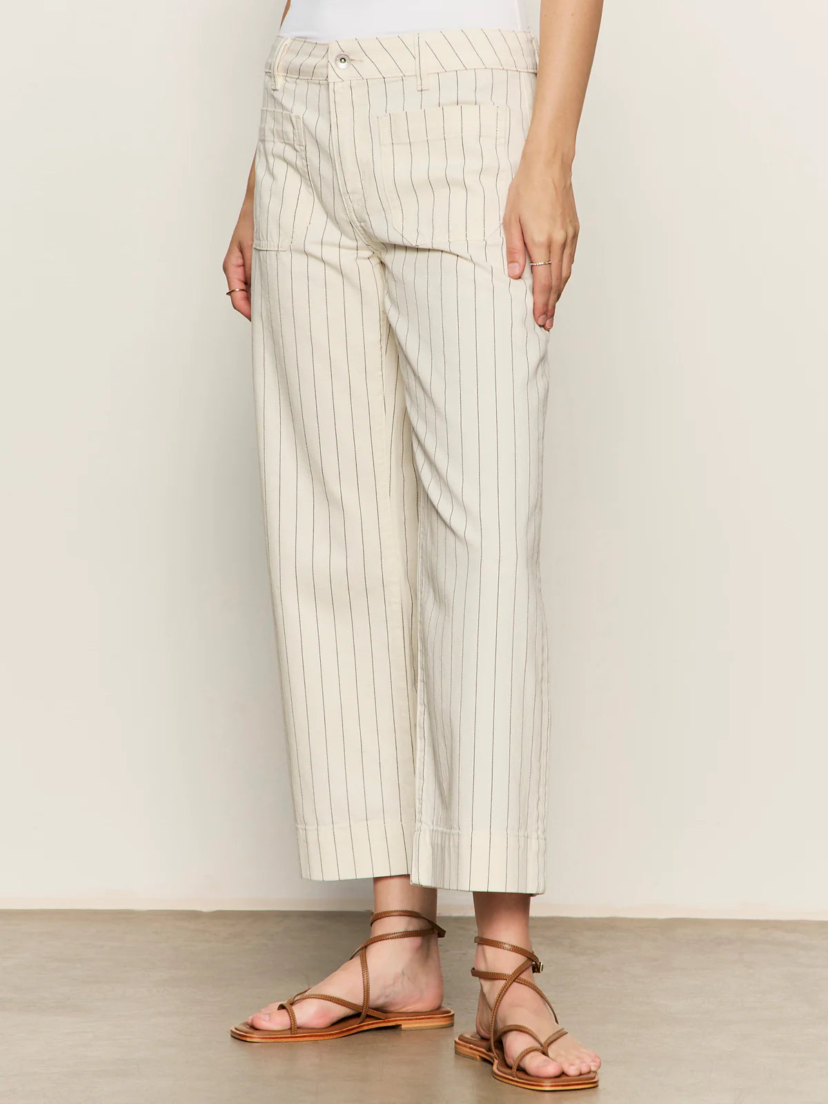 The Marine Jean | Bleached Pinstripe