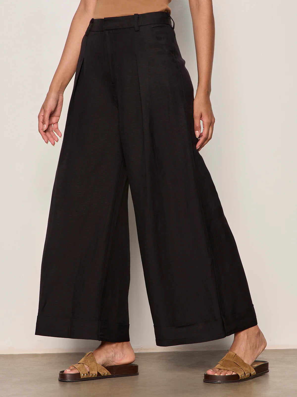 Terrace Linen Pant | Black