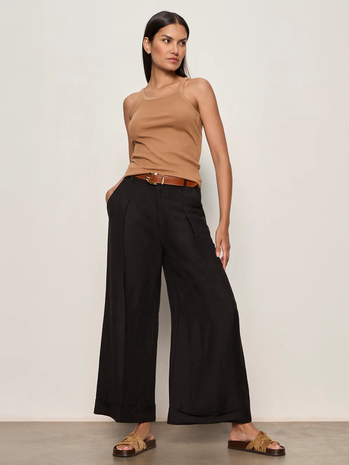 Terrace Linen Pant | Black