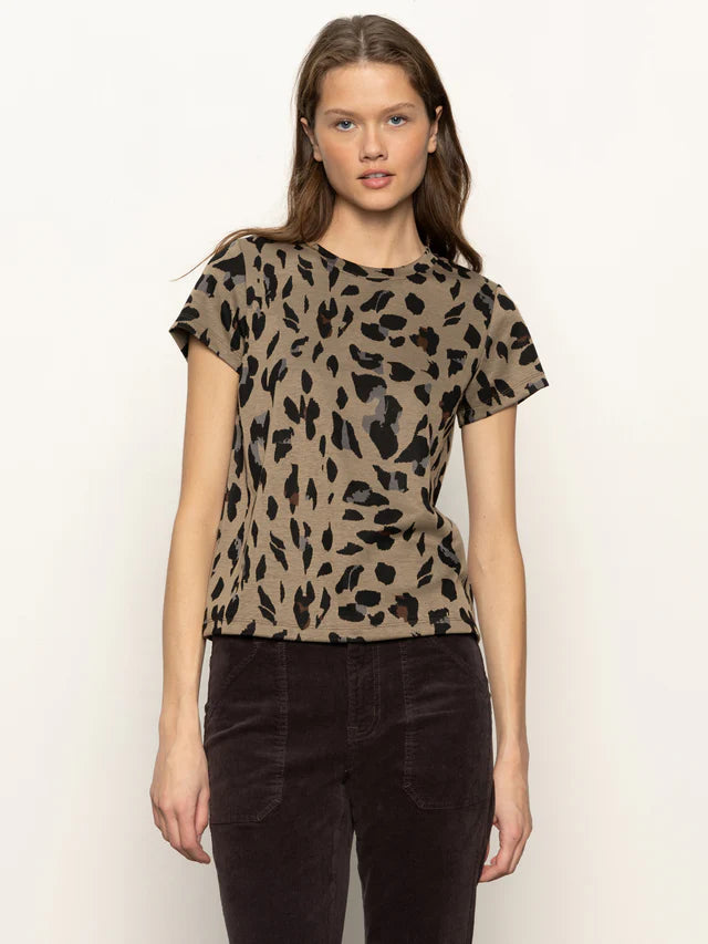 Sanctuary Double Knit Leopard Tee | M