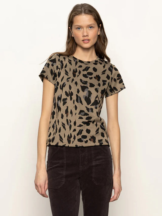 Sanctuary Double Knit Leopard Tee | M