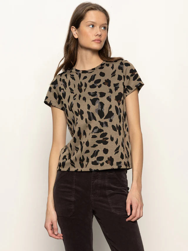 Sanctuary Double Knit Leopard Tee | M