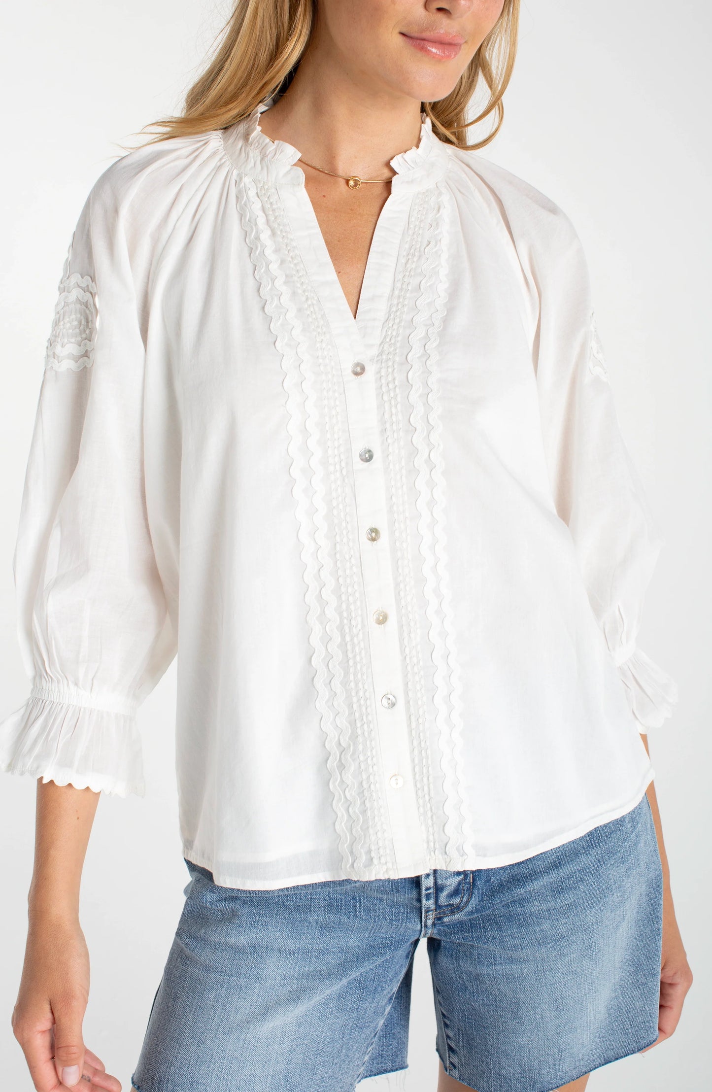 Button Front Blouse